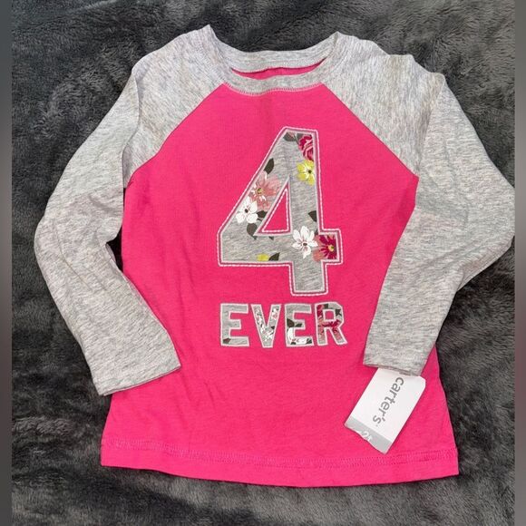 Nwt carters 2t flowered long sleeve T-shirt - Picture 1 of 1